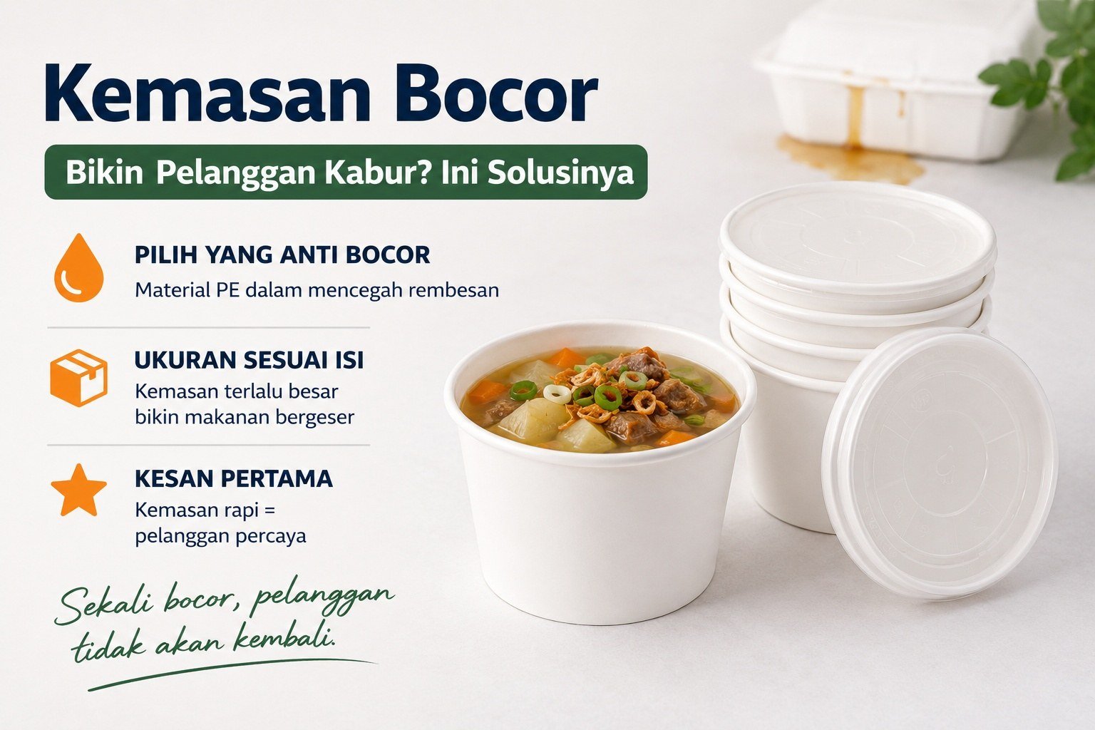 Kemasan makanan anti bocor SEALPAK — paper bowl dan lunchbox untuk makanan berkuah dan berminyak