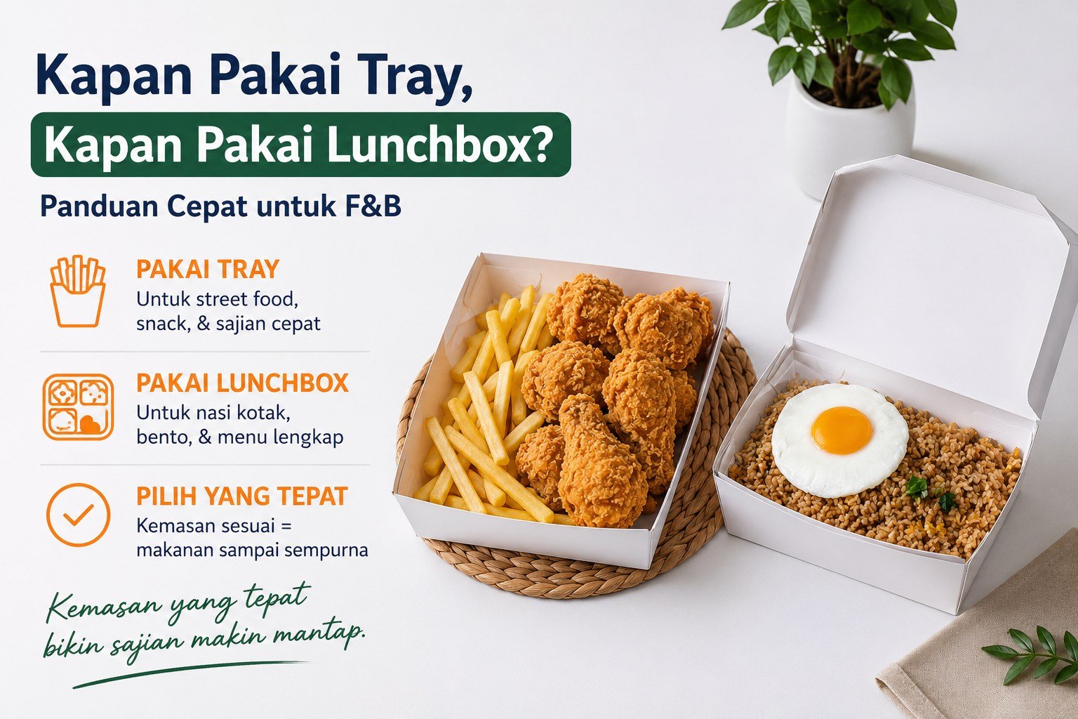 Tray kertas makanan dan lunchbox SEALPAK — panduan cepat memilih kemasan untuk bisnis F&B